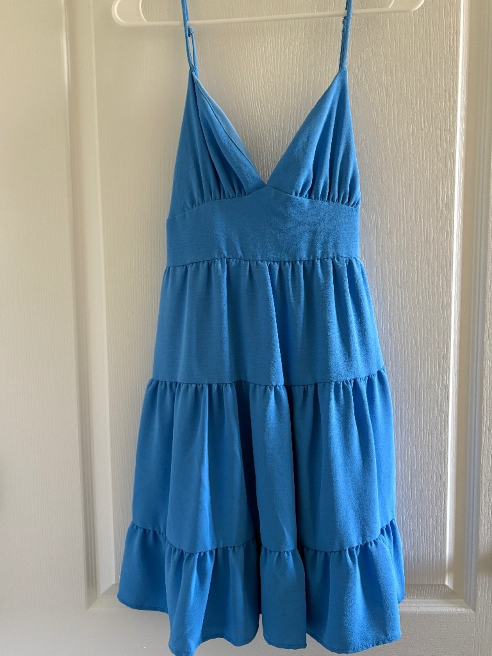 Blue Strappy Sun Dress with Bow